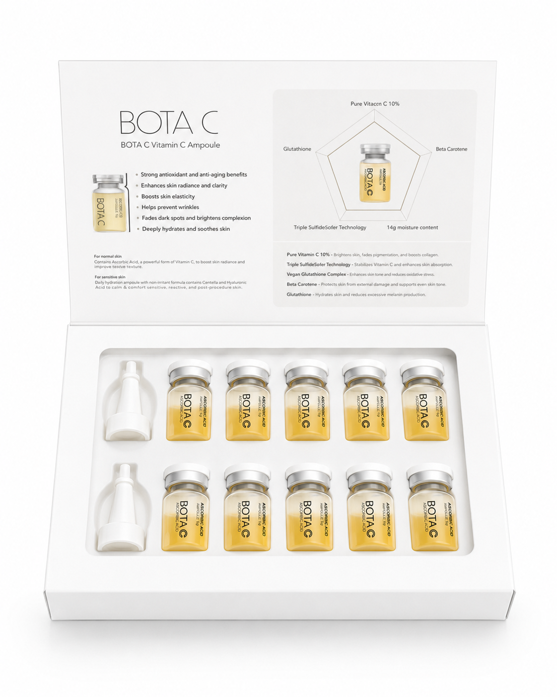 BOTA C Glowing Skin Ampoule 5g x 10 Vitamin C skincare set