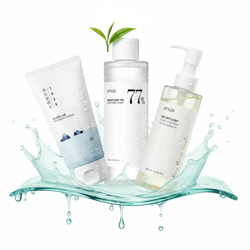 Heartleaf Daily Cleanse & Tone Set (Anua + Round Lab)